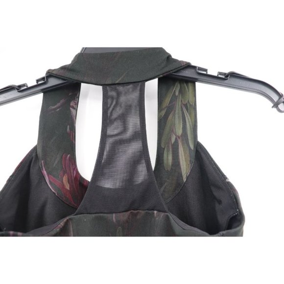 Lululemon Women's S/M Scoop‎ Neck Tank Racerback Midnight Iris Black Dark Floral - Picture 8 of 14